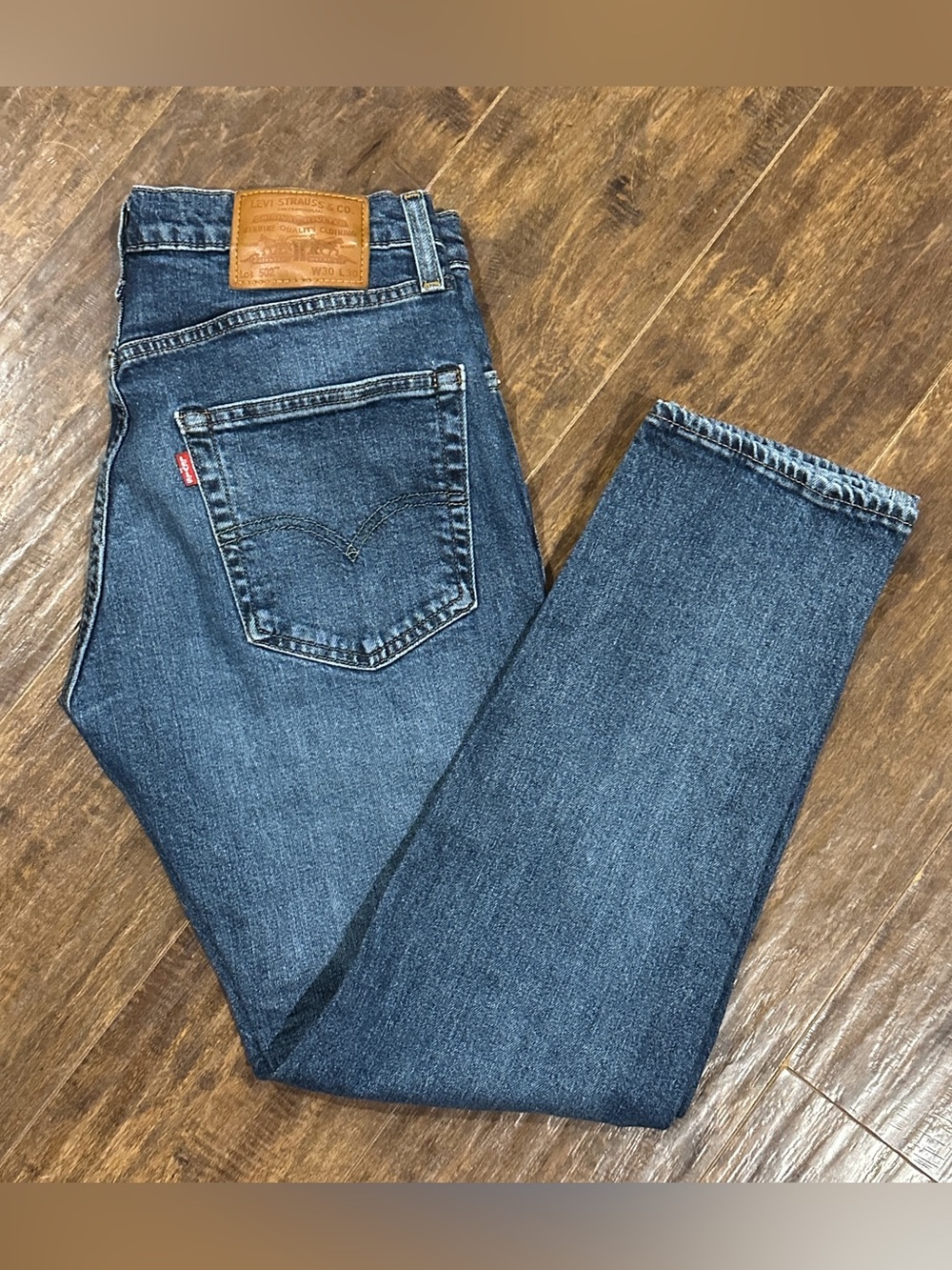 Levi’s 502 Straight Leg Denim Blue Jeans Men’s 30x30